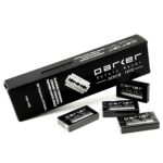 Parker 100 Count, Parker Safety Razor Double Edge Safety Razor Blades, Premium Platinum Stainless Steel Razor Blades with PTFE, Tungsten and Chromium Coated Edges for Smooth, and Comfortable Shaves