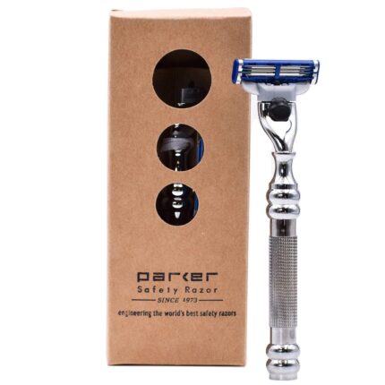Parker 43M Heavyweight All Metal Triple Triple Blade Razors- Accept Mach 3 Blades