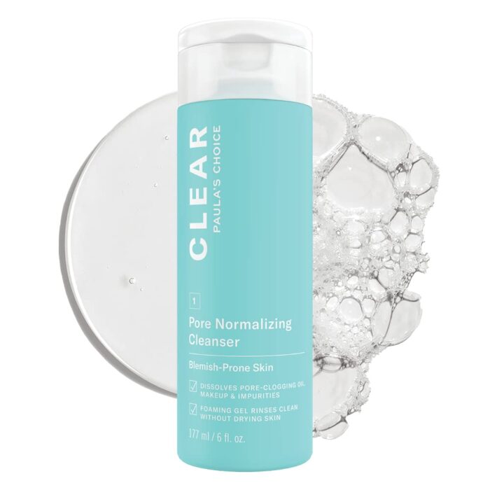 Paula's Choice CLEAR Pore Normalizing Cleanser, Salicylic Acid Acne Face Wash, Redness & Blackheads, 177 ml