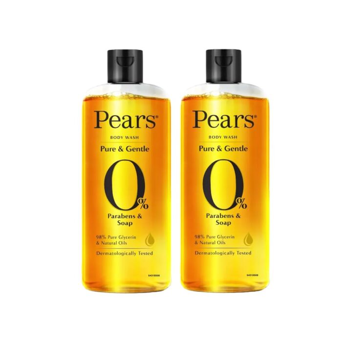 Pears Pure & Gentle Shower Gel With 98% Pure Glycerine, 100% Soap Free And No Parabens, 250 ml (Pack of 2)