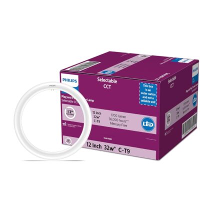 Philips Circline 4-CCT Selectable White Colour Temperature, Plug and Play, T9 Type A, LED, Pack of 1