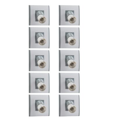 Philips Modular Lamp Holder B22 Angular, Pack of 10 (Grey)