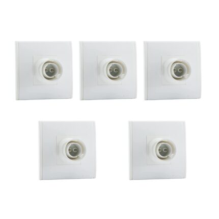 Philips Modular Lamp Holder B22 Straight, Pack of 5 (White)