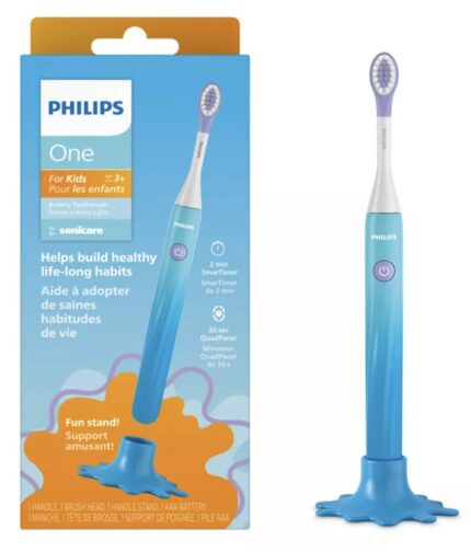 Philips One for Kids by Sonicare Battery Toothbrush, Blue, HY1130/02