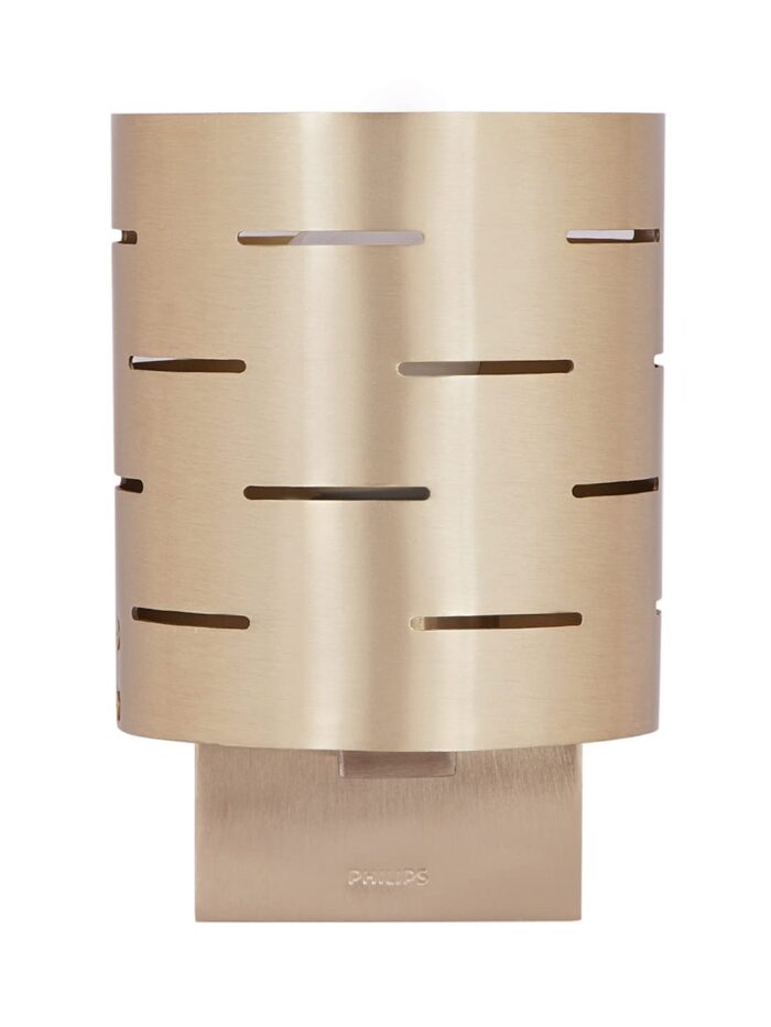 Philips Roseate Single Head 9-Watt Smart Wiz Wi-Fi Enabled LED Wall Light/Wall Lamp for Bedroom,Living Room Compatible E27 Base Multicolor LED Lamp,Matt Gold,Standard