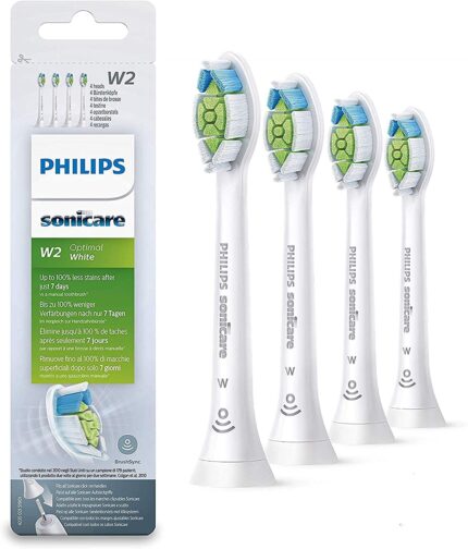 Philips Sonicare Optimal White BrushSync Enabled Replacement Heads, 4pk, White - HX6064/12