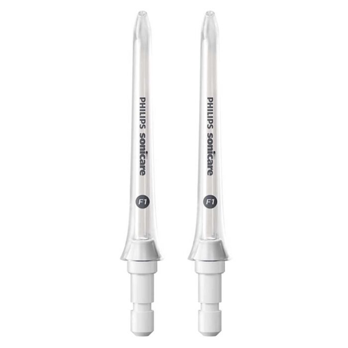 Philips Sonicare Standard F1 Oral Irrigator Nozzle Twin Pack - Oral Water Flosser use with Philips Sonicare Cordless Power Flosser (Model HX3042/00)
