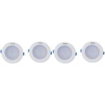 Philips Starfit 10 watt Concealed JB LED downlighter for Ceiling with 3 inch Cut-Out (Cool Day Light, Pack of 4), White, (929002593406_2)