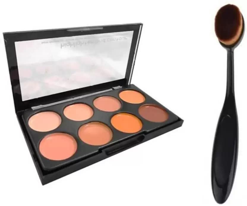 Plethora Makeup Oval Brush & KB Highlighter and contour (2 Items in the set)