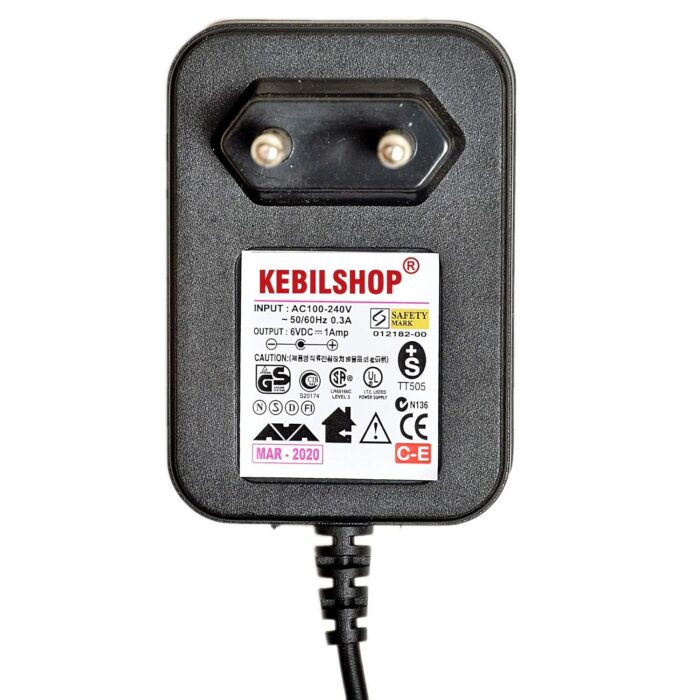 Pluto Accessories 6 Volt 1 Ampere Power Adapter, Charger for Omron Blood Pressure Monitor and Set Top Boxes/DTH