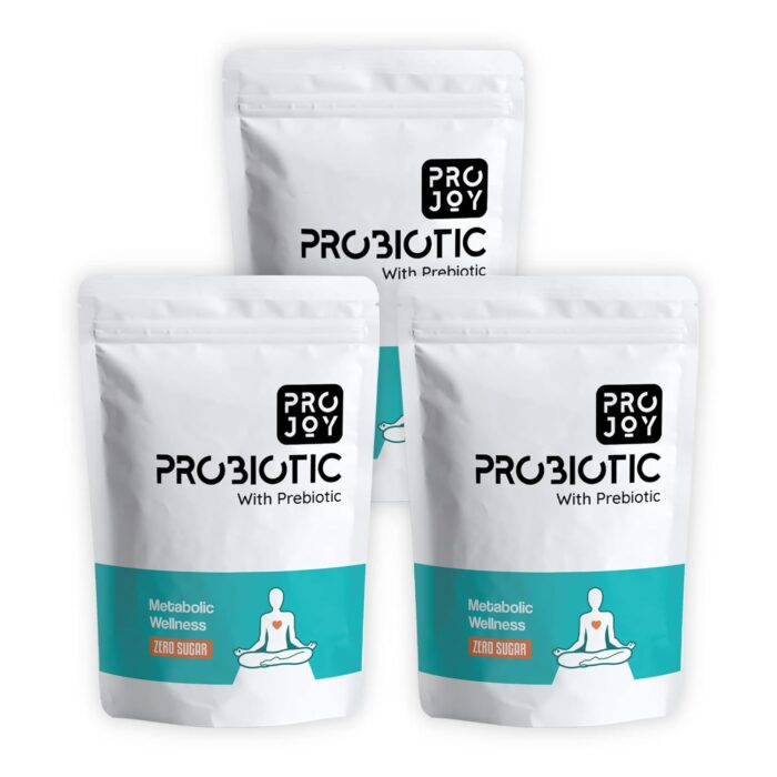 Projoy Metabolic Health Probiotic with Prebiotics - Supports Heart, Liver, and Kidney Health | 20B CFU | 10 Strains | 2g Prebiotic | Vanilla | No Added Sugar | No Maltodextrin (Three Month Packs)