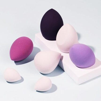Puff Soft Face Makeup Sponge Set – Foundation & Powder Blending Wedge Tools – Beauty Blender Set – Soft, Latex-Free, Reusable & Washable – 7 Pieces