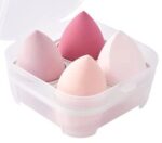 RECTYO GALLERY 4 PCS Introduction Price! 4ct Makeup Sponge Set, Foundation Beauty Blender Sponge Puffs for Liquid, Cream and Powder, Makeup Sponges for Blending in Sponge Holder Organizer(MULTICOLOR)