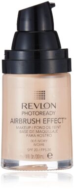 REVLON Photoready Airbrush Effect Cream Makeup With Full-Coverage - Ivory, 30 Milliliters, Luminous Finish, All Skin