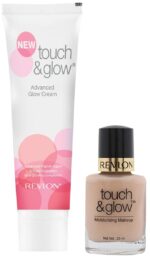 REVLON Touch And Glow Natural Light Coverage Liquid Make Up, Ivory Mist, 20Ml + Touch And Glow Advanced Fairness Cream (75G)
