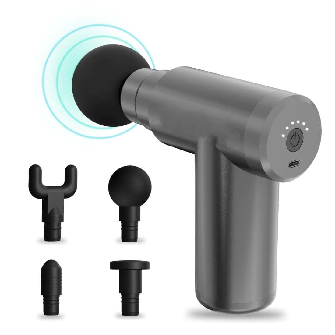 RODEX Mini Gun Massager Machine for Pain Relief - Body, Neck, Shoulders, Back, Arms & Feet Massager- 6 Speed Settings -7 Type-C Charging for Muscle Pain Relief Recovery.(Multicolor)
