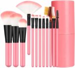 RONZILLE Professional Face Makeup Brushes, Makeup Artist Eyeshadow Brush With Storage Barrel, Women's & Girl's (Pack of 12)
