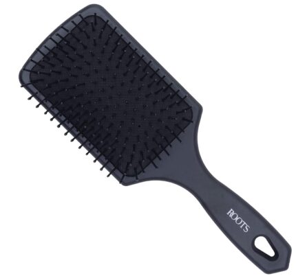 ROOTS Paddle Hair Brush for Men & Women | Heat Resistant Pins for Blow-Drying & Styling | Rounded Ball-Tips Gentle on Scalp | Smooth & Gentle Brushing Experience | Length - 9.76 Inch – PIP03