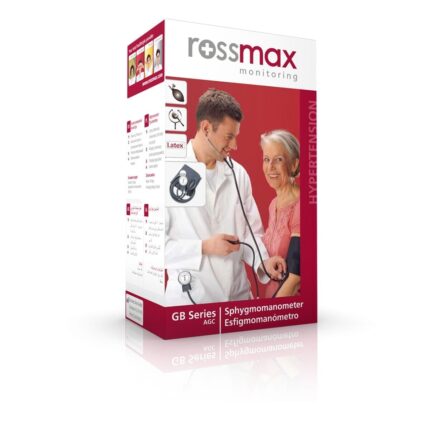 ROSSMAX GB112 Aneroid Arm Blood Pressure Monitor Sphygmomanometer with Stethoscope Dual Head (Black)