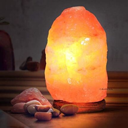 RUDRA CRYSTAL PRODUCTS Real Himalayan Natural Rock Salt Lamp 2-3 Kg Air Purifier Ionizer Pink Crystal Light Candle Salt Lamp. for Home