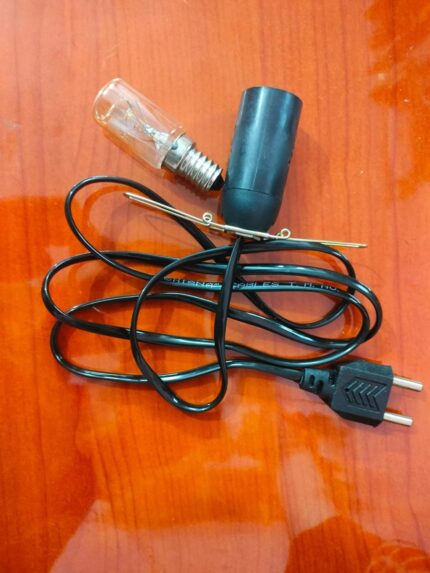 RURALKART Himalayan Salt Lamp Wire Set with Bulb Holder, 15 Watts E14 Orange/Amber Pigmy Bulb, Lighting Fixture Adapter