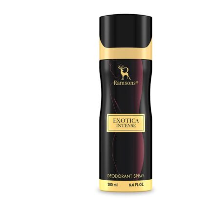 Ramsons - EXOTICA INTENSE Deodorant Spray |200 ML | Body Perfume For Women | TN - Sweet, Plum, Peach, Orange Blossom, Leafy Green | MN - Honey, Jasmine, Rose | BN - Amber, woody, Vanilla, Musk