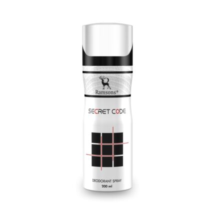 Ramsons - SECRET CODE Deodorant Spray | 200 ML | Body Perfume For Men | TN - Fresh Lime, Grapefruit, Leafy Green, Orange Flower | MN - Rose, Jasmine, White Flower | BN - Woody, Leathery, Musk, Amber