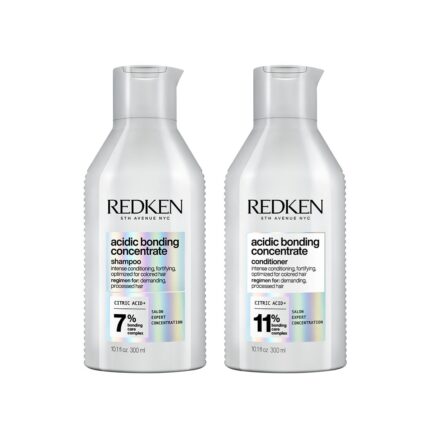 Redken Acidic Bonding Concentrate Sulphate Free Shampoo & Conditioner Combo | With Citric Acid | Repairs Weak Hair Bonds| For Dry, Damaged, Coloured and Frizzy Hair | For Men & Women