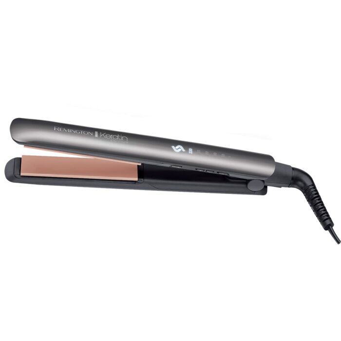 Remington S8598 SmartPro™ Hair Straightener | Keratin Protect Flat Iron with Almond Oil Infused Plates | Intelligent Heat Sensor Technology | 3x More Heat Protection | Digital Display | 5-Year Guarantee