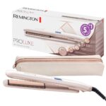 Remington S9100 Proluxe Straightener | 24 Hour Locked In Styles | Intelligent Optiheat Technology | 5X Smoother* With Ultimate Glide Ceramic | 50% Straighter Hair In One Pass, Off-White
