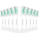 Replacement Toothbrush Heads for Philips Sonicare: 10 Pack Brush heads Compatible with Sonicare Series 2 Plaque Control HX9023 | Gum Health | Diamondclean and all other Click-on Electric Toothbrush