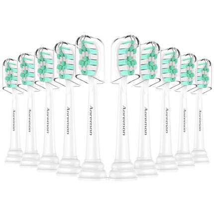 Replacement Toothbrush Heads for Philips Sonicare: 10 Pack Brush heads Compatible with Sonicare Series 2 Plaque Control HX9023 | Gum Health | Diamondclean and all other Click-on Electric Toothbrush