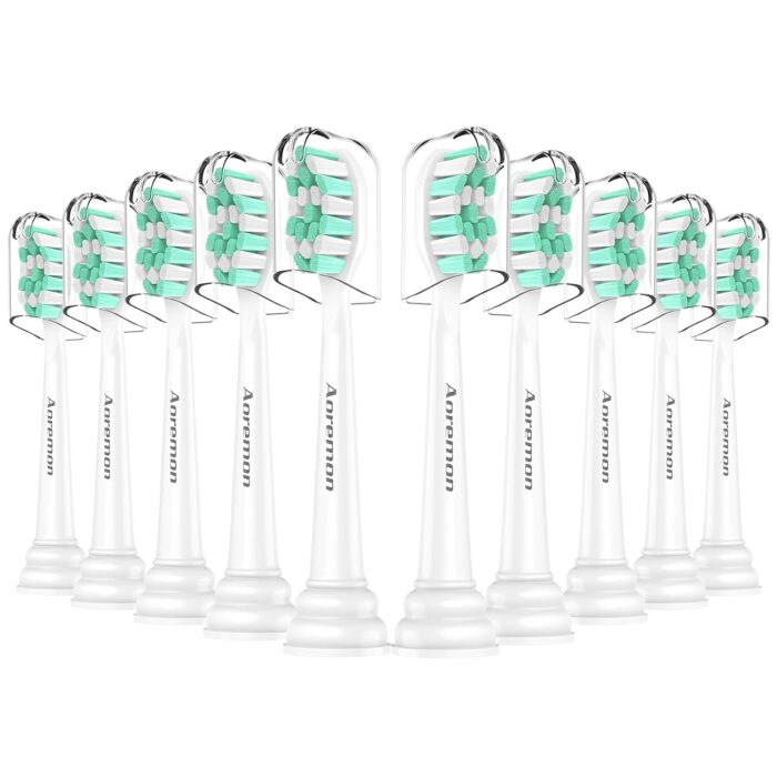 Replacement Toothbrush Heads for Philips Sonicare: 10 Pack Brush heads Compatible with Sonicare Series 2 Plaque Control HX9023 | Gum Health | Diamondclean and all other Click-on Electric Toothbrush