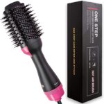 Rexez One Step Hair Dryer&Volumizer,Hot Air Brush,3 In 1 Styling Styler,Curler For All Hairstyle Straightener Minimized Heat Damage No.1 Preferred Comb For Women&Men,Machine Brush Electric,1000 Watts