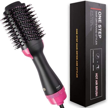 Rexez One Step Hair Dryer&Volumizer,Hot Air Brush,3 In 1 Styling Styler,Curler For All Hairstyle Straightener Minimized Heat Damage No.1 Preferred Comb For Women&Men,Machine Brush Electric,1000 Watts
