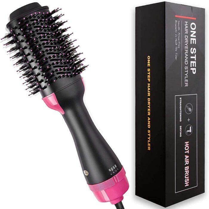 Rexez One Step Hair Dryer&Volumizer,Hot Air Brush,3 In 1 Styling Styler,Curler For All Hairstyle Straightener Minimized Heat Damage No.1 Preferred Comb For Women&Men,Machine Brush Electric,1000 Watts