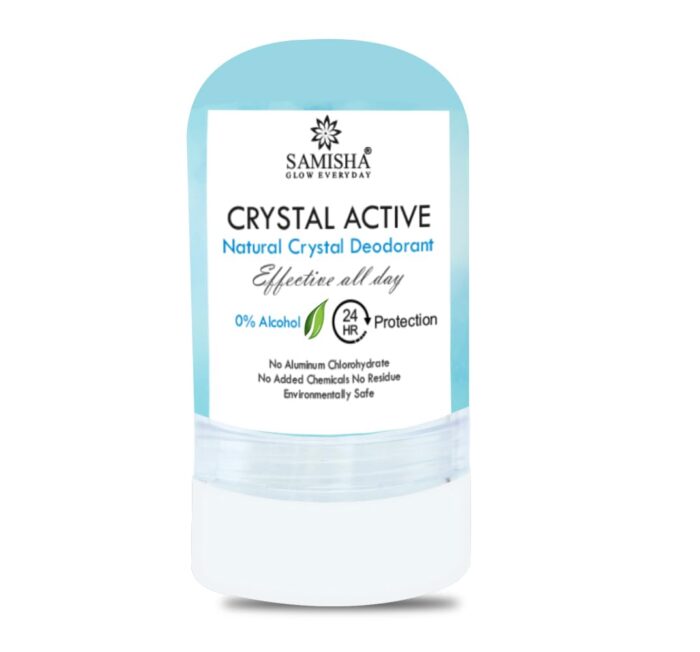 Roll On Deo for Women & Men - Crystal Deodorant Roll On, Natural Alum Stone Deo Stick, Long-Lasting, Unscented Deo Roll On, 0% Alcohol, No Aluminum, Single Ingredient Underarm Roll On by Samisha