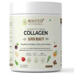Rooted Actives Plant Based Collagen Supplement, 250 G | Tremella Mushrooms, Biotin, Silica, Vit C & 17 Beauty Boosters | No Sugar | Collagen Booster | Collagen Supplements For Women & Men