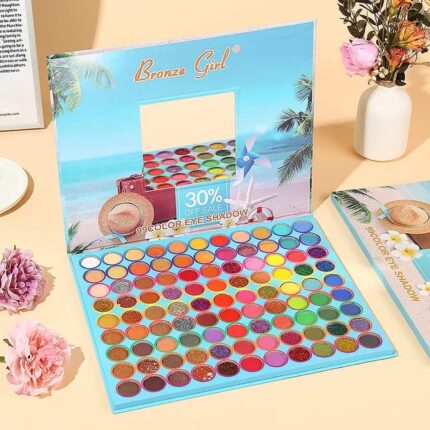 Roslet 99 Color Eye shadow Palette Natural Nude and Neon Combination
