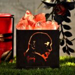 SALTAURA Guruji Wood Basket Brown Salt Lamp | Himalayan Rock Salt Lamp for Positive Energy, Vastu, Healing, Harmony, Purification, Best Wellness