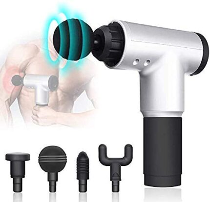 SCANWORLD Advance Percussion Massage Gun | Deep Tissue Body Massager Machine For Pain Stress Relief | 6 Specialized Heads | Relaxed Massager Machine For Full Body (Grey)