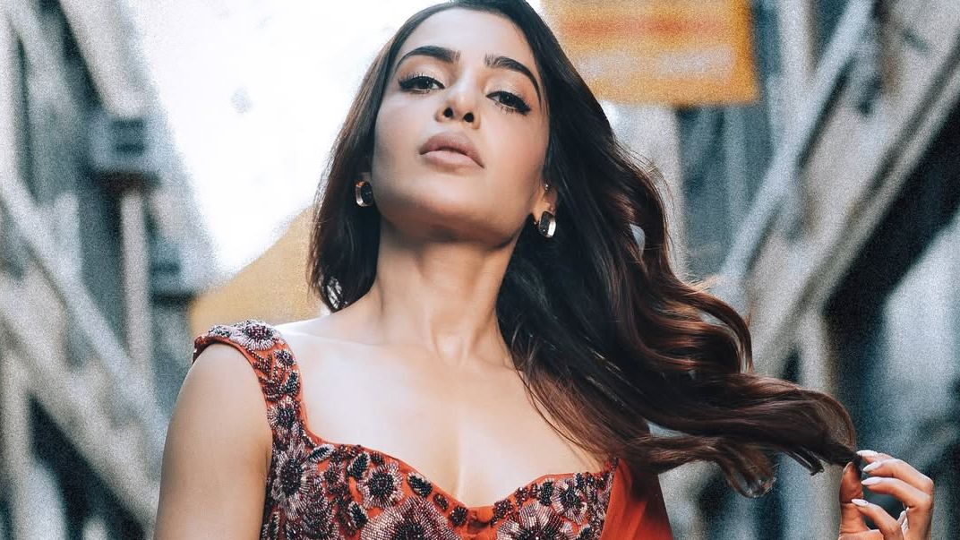 Samantha Ruth Prabhu’s burnt orange Krésha Bajaj sari is a new-age take on traditional dressing