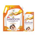 Santoor Classic Gentle Hand Wash 1500+675ml with Natural Goodness of Sandalwood & Tulsi| Rich Lathering Formula With Anti-Bacterial Properties| Soft on Hands| Soothes & Hydrates Skin