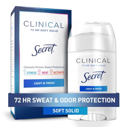 Secret Clinical Strength Advanced Solid Antiperspirant and Deodorant Light And Fresh Scent 1.6 Ounce