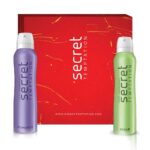 Secret Temptation Gift Box with Affair and Romance Deodorant for Women, Pack of 2 (150ml each)