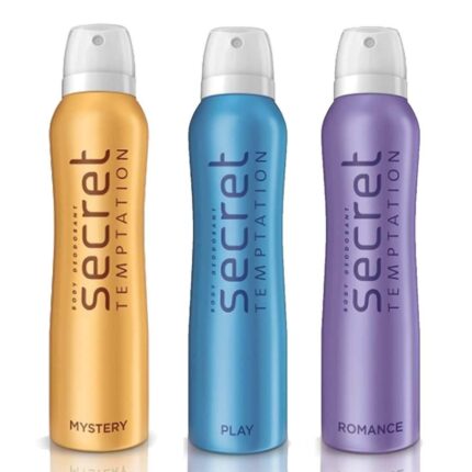 Secret Temptation Mystery and Play,Deodorant for women, Pack of 3, 150 ml each