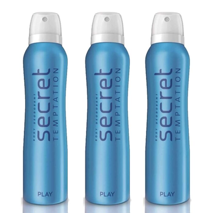 Secret Temptation Play Deodorant Combo for Women, Pack of 3 (150ml each)