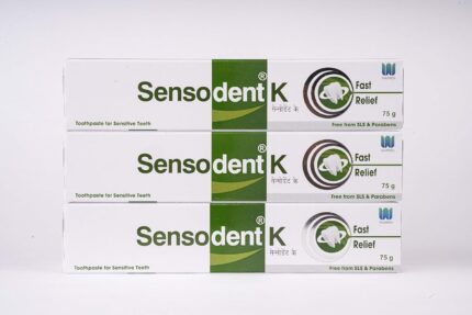Sensodent K Fast Relief 75g(Pack of 3) | Toothpaste For Sensitivity Relief| For Fast and Effective relief| Contains Potassium Nitrate for Sensitive teeth