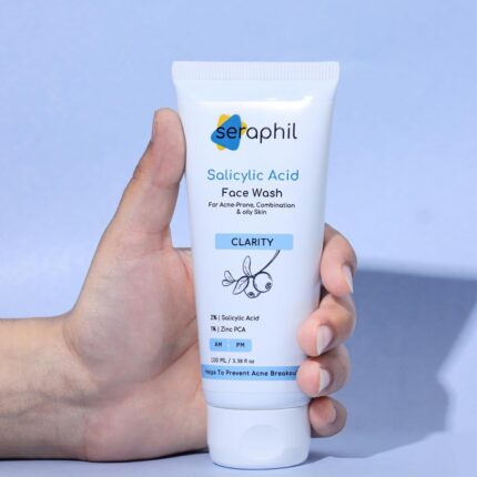 Seraphil Salicylic Acid 2% Face Wash with Zinc PCA & Allantoin | Deep Pore Cleansing, Oil Control & Acne Care | Gentle Exfoliation, Reduces Blackheads & Breakouts | Sulfate-Free, Non-Drying Formula | For Oily, Combination & Acne-Prone Skin | 100 ml