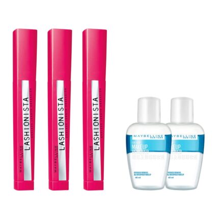 [Set of 3] MAYBELLINE Lashnista N Mascara 01 Black [Comes with 2 mini removers]
